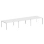 Metal System Quattro 4x4 40БП.ПРГ-3.4 (Белый/Серый) Переговорный стол, 3 столешницы на П-образном м/к