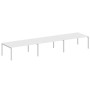 Metal System Quattro 4x4 40БП.ПРГ-3.5 (Белый/Серый) Переговорный стол, 3 столешницы на П-образном м/к
