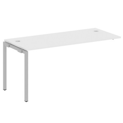 Metal System Quattro 4x4 40БП.ПРС-СП-1.4 (Белый/Серый) Проходной наборный элемент рабочей станции на П-образном м/к