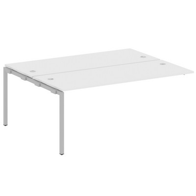 Metal System Quattro 4x4 40БП.ПРС-СП-2.5 (Белый/Серый) Проходной наборный элемент рабочей станции на П-образном м/к