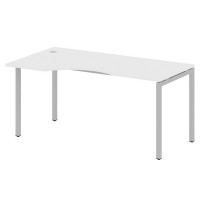 Metal System Quattro 4x4 40БП.СА-1 Л (Белый/Серый) Стол криволинейный левый на П-образном м/к
