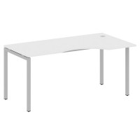 Metal System Quattro 4x4 40БП.СА-1 Пр (Белый/Серый) Стол криволинейный правый на П-образном м/к