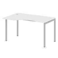Metal System Quattro 4x4 40БП.СА-2 Л (Белый/Серый) Стол криволинейный левый на П-образном м/к