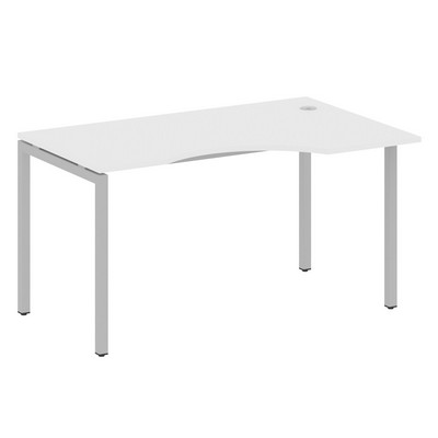 Metal System Quattro 4x4 40БП.СА-2 Пр (Белый/Серый) Стол криволинейный правый на П-образном м/к