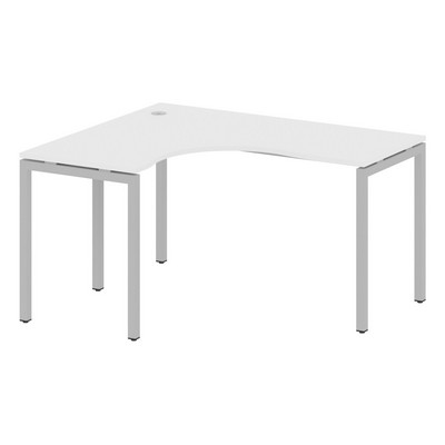 Metal System Quattro 4x4 40БП.СА-3 Л (Белый/Серый) Стол криволинейный левый на П-образном м/к