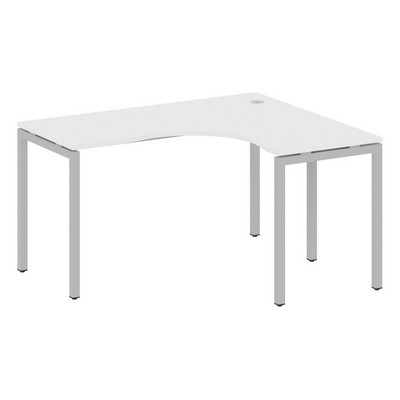 Metal System Quattro 4x4 40БП.СА-3 Пр (Белый/Серый) Стол криволинейный правый на П-образном м/к