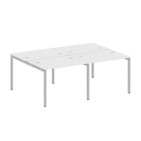 Metal System Quattro 4x4 40БП.СМ-4.1 (Белый/Серый) Рабочая станция на 4 раб.места на П-образном м/к