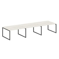 Metal System Quattro 4x4 40БО.ПРГ-3.3 (Дуб наварра/Антрацит) Переговорный стол, 3 столешницы на О-образном м/к