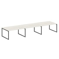 Metal System Quattro 4x4 40БО.ПРГ-3.4 (Дуб наварра/Антрацит) Переговорный стол, 3 столешницы на О-образном м/к