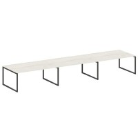 Metal System Quattro 4x4 40БО.ПРГ-3.5 (Дуб наварра/Антрацит) Переговорный стол, 3 столешницы на О-образном м/к