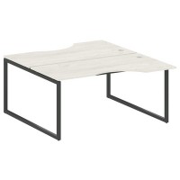 Metal System Quattro 4x4 40БО.РАС-СА-2.1 (Дуб наварра/Антрацит) Рабочая станция криволинейная на О-образном м/к