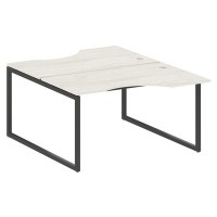 Metal System Quattro 4x4 40БО.РАС-СА-2.2 (Дуб наварра/Антрацит) Рабочая станция криволинейная на О-образном м/к