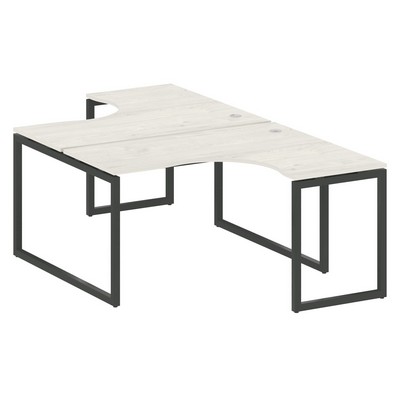 Metal System Quattro 4x4 40БО.РАС-СА-2.3 (Дуб наварра/Антрацит) Рабочая станция криволинейная на О-образном м/к