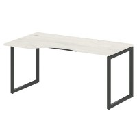 Metal System Quattro 4x4 40БО.СА-1 Л (Дуб наварра/Антрацит) Стол криволинейный левый на О-образном м/к