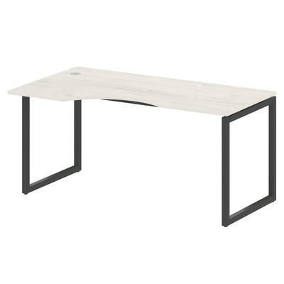 Metal System Quattro 4x4 40БО.СА-1 Л (Дуб наварра/Антрацит) Стол криволинейный левый на О-образном м/к