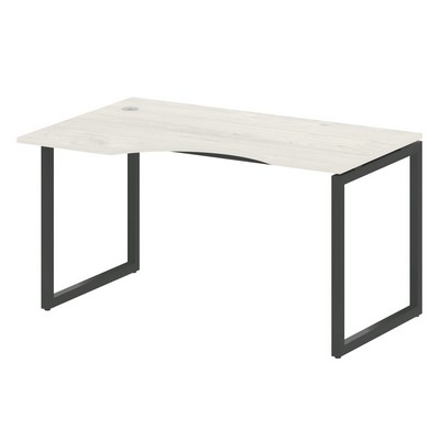 Metal System Quattro 4x4 40БО.СА-2 Л (Дуб наварра/Антрацит) Стол криволинейный левый на О-образном м/к