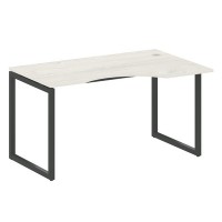 Metal System Quattro 4x4 40БО.СА-2 Пр (Дуб наварра/Антрацит) Стол криволинейный правый на О-образном м/к