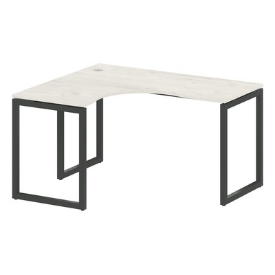 Metal System Quattro 4x4 40БО.СА-3 Л (Дуб наварра/Антрацит) Стол криволинейный левый на О-образном м/к