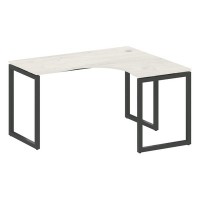 Metal System Quattro 4x4 40БО.СА-3 Пр (Дуб наварра/Антрацит) Стол криволинейный правый на О-образном м/к