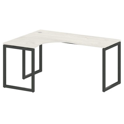 Metal System Quattro 4x4 40БО.СА-4 Л (Дуб наварра/Антрацит) Стол криволинейный левый на О-образном м/к