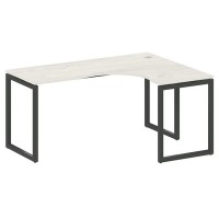 Metal System Quattro 4x4 40БО.СА-4 Пр (Дуб наварра/Антрацит) Стол криволинейный правый на О-образном м/к