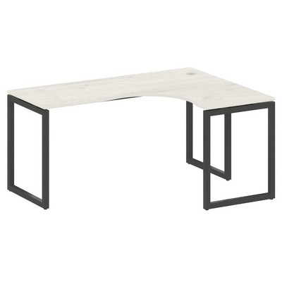 Metal System Quattro 4x4 40БО.СА-4 Пр (Дуб наварра/Антрацит) Стол криволинейный правый на О-образном м/к