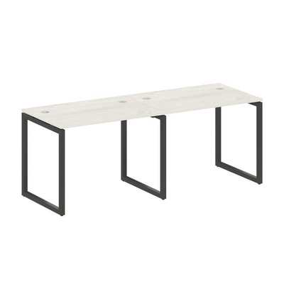 Metal System Quattro 4x4 40БО.СМ-2.1 (Дуб наварра/Антрацит) Рабочая станция на 2 раб.места на О-образном м/к