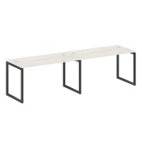 Metal System Quattro 4x4 40БО.СМ-2.3 (Дуб наварра/Антрацит) Рабочая станция на 2 раб.места на О-образном м/к