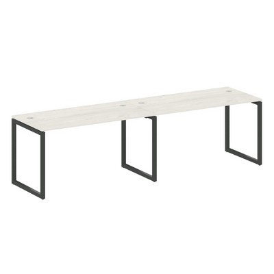 Metal System Quattro 4x4 40БО.СМ-2.3 (Дуб наварра/Антрацит) Рабочая станция на 2 раб.места на О-образном м/к