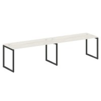 Metal System Quattro 4x4 40БО.СМ-2.4 (Дуб наварра/Антрацит) Рабочая станция на 2 раб.места на О-образном м/к