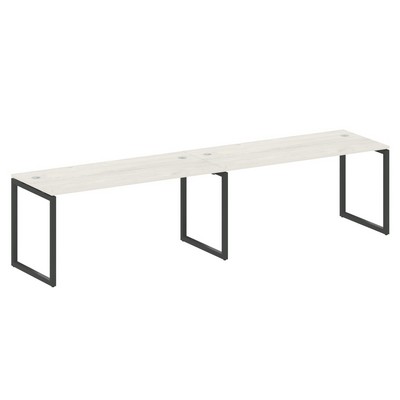 Metal System Quattro 4x4 40БО.СМ-2.4 (Дуб наварра/Антрацит) Рабочая станция на 2 раб.места на О-образном м/к