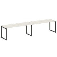 Metal System Quattro 4x4 40БО.СМ-2.5 (Дуб наварра/Антрацит) Рабочая станция на 2 раб.места на О-образном м/к