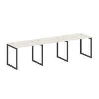 Metal System Quattro 4x4 40БО.СМ-3.1 (Дуб наварра/Антрацит) Рабочая станция на 3 раб.места на О-образном м/к