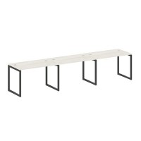 Metal System Quattro 4x4 40БО.СМ-3.2 (Дуб наварра/Антрацит) Рабочая станция на 3 раб.места на О-образном м/к