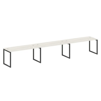 Metal System Quattro 4x4 40БО.СМ-3.4 (Дуб наварра/Антрацит) Рабочая станция на 3 раб.места на О-образном м/к