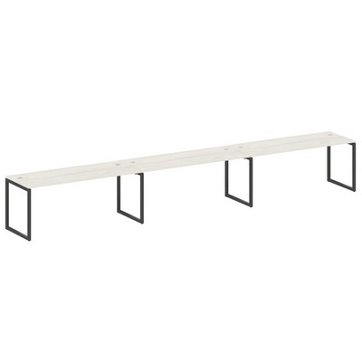 Metal System Quattro 4x4 40БО.СМ-3.5 (Дуб наварра/Антрацит) Рабочая станция на 3 раб.места на О-образном м/к