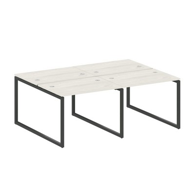 Metal System Quattro 4x4 40БО.СМ-4.1 (Дуб наварра/Антрацит) Рабочая станция на 4 раб.места на О-образном м/к