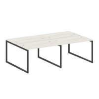 Metal System Quattro 4x4 40БО.СМ-4.2 (Дуб наварра/Антрацит) Рабочая станция на 4 раб.места на О-образном м/к