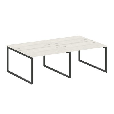 Metal System Quattro 4x4 40БО.СМ-4.2 (Дуб наварра/Антрацит) Рабочая станция на 4 раб.места на О-образном м/к