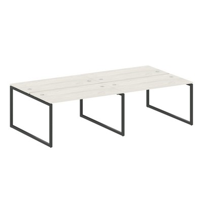 Metal System Quattro 4x4 40БО.СМ-4.3 (Дуб наварра/Антрацит) Рабочая станция на 4 раб.места на О-образном м/к