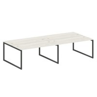 Metal System Quattro 4x4 40БО.СМ-4.4 (Дуб наварра/Антрацит) Рабочая станция на 4 раб.места на О-образном м/к