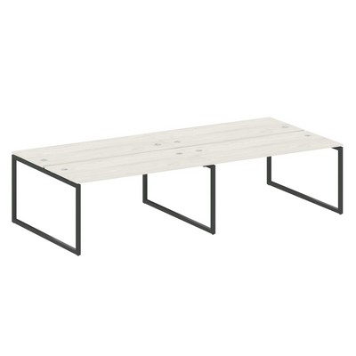 Metal System Quattro 4x4 40БО.СМ-4.4 (Дуб наварра/Антрацит) Рабочая станция на 4 раб.места на О-образном м/к