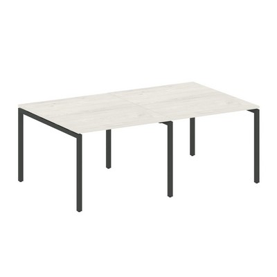 Metal System Quattro 4x4 40БП.ПРГ-2.1 (Дуб наварра/Антрацит) Переговорный стол, 2 столешницы на П-образном м/к