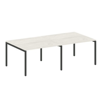 Metal System Quattro 4x4 40БП.ПРГ-2.2 (Дуб наварра/Антрацит) Переговорный стол, 2 столешницы на П-образном м/к