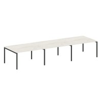 Metal System Quattro 4x4 40БП.ПРГ-3.3 (Дуб наварра/Антрацит) Переговорный стол, 3 столешницы на П-образном м/к