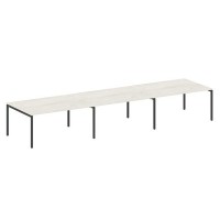 Metal System Quattro 4x4 40БП.ПРГ-3.4 (Дуб наварра/Антрацит) Переговорный стол, 3 столешницы на П-образном м/к