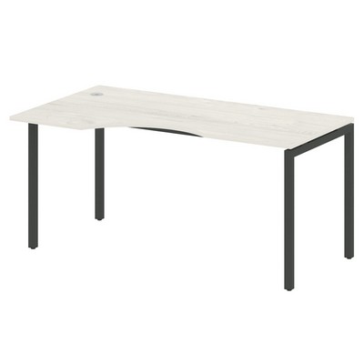 Metal System Quattro 4x4 40БП.СА-1 Л (Дуб наварра/Антрацит) Стол криволинейный левый на П-образном м/к