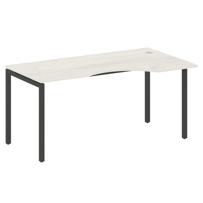 Metal System Quattro 4x4 40БП.СА-1 Пр (Дуб наварра/Антрацит) Стол криволинейный правый на П-образном м/к