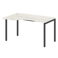 Metal System Quattro 4x4 40БП.СА-2 Л (Дуб наварра/Антрацит) Стол криволинейный левый на П-образном м/к