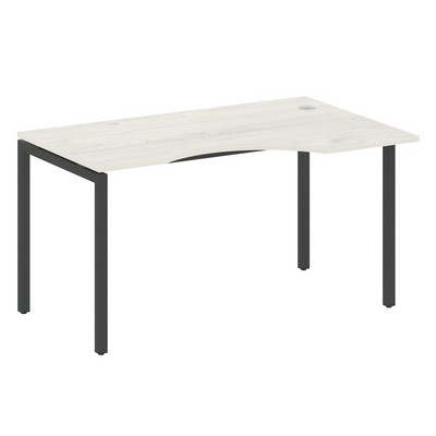 Metal System Quattro 4x4 40БП.СА-2 Пр (Дуб наварра/Антрацит) Стол криволинейный правый на П-образном м/к